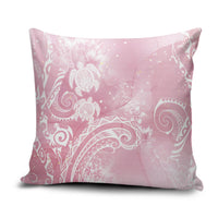 Aloha Hawaii Turtles Floral Pillow Cover Pink Marbles Glaze LT7 Pink - Polynesian Pride