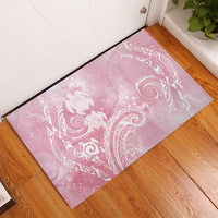 Aloha Hawaii Turtles Floral Rubber Doormat Pink Marbles Glaze LT7 - Polynesian Pride