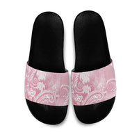 Aloha Hawaii Turtles Floral Slide Sandals Pink Marbles Glaze LT7 Pink - Polynesian Pride