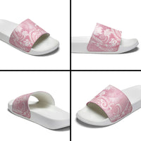 Aloha Hawaii Turtles Floral Slide Sandals Pink Marbles Glaze LT7 - Polynesian Pride