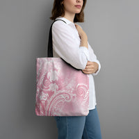 Aloha Hawaii Turtles Floral Tote Bag Pink Marbles Glaze LT7 - Polynesian Pride