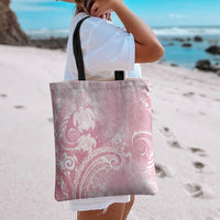 Aloha Hawaii Turtles Floral Tote Bag Pink Marbles Glaze LT7 - Polynesian Pride