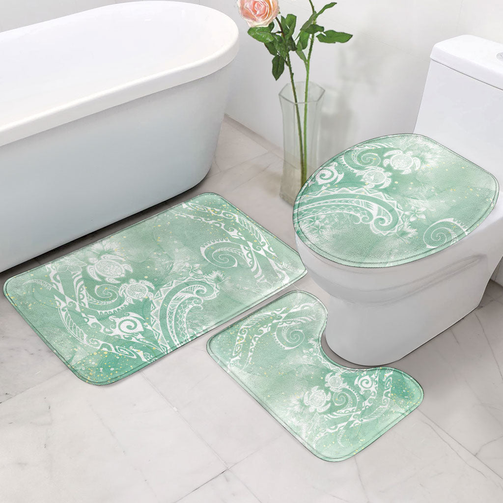 Aloha Hawaii Turtles Floral Bathroom Set Seafoam Marbles Glaze LT7 - Polynesian Pride