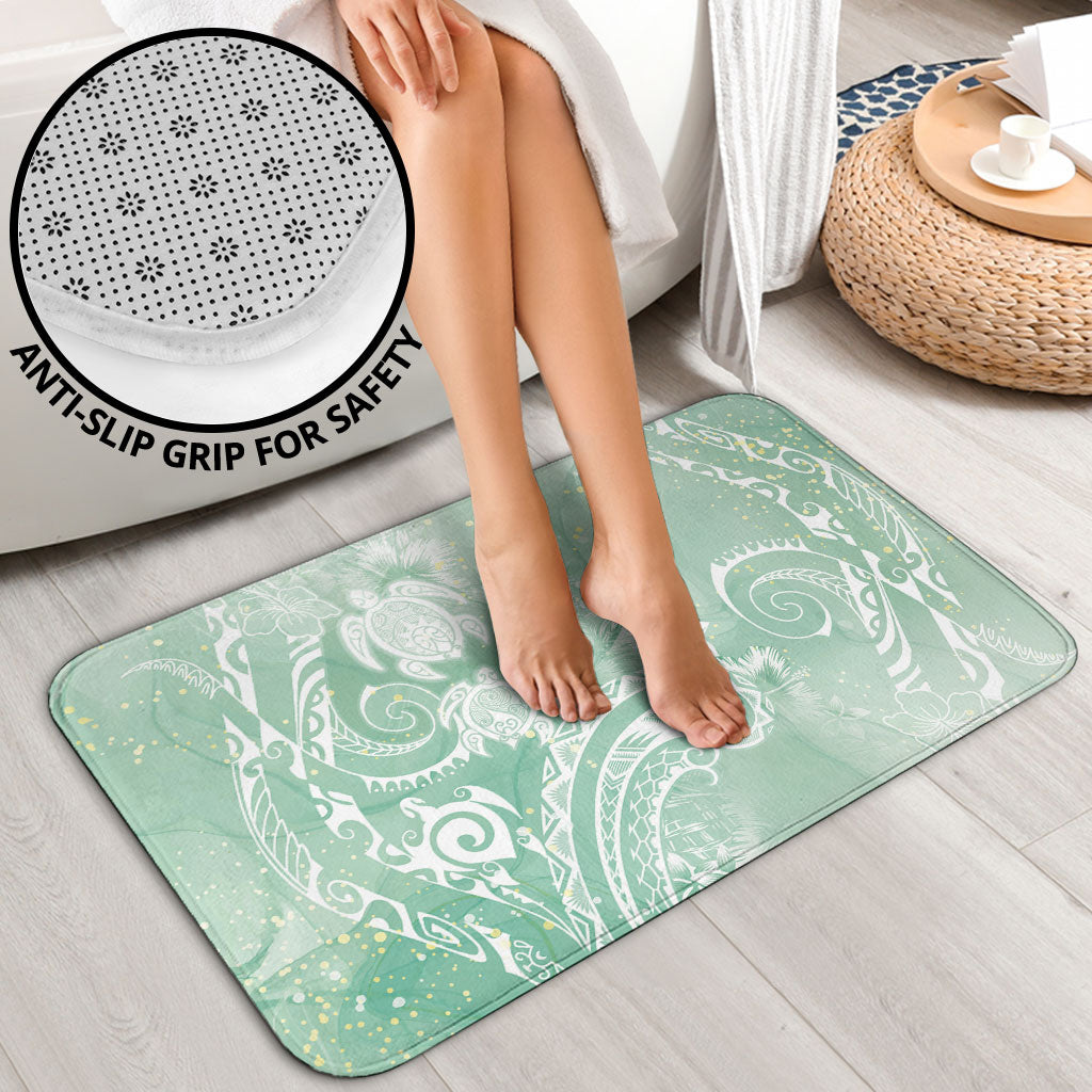 Aloha Hawaii Turtles Floral Bathroom Set Seafoam Marbles Glaze LT7 - Polynesian Pride