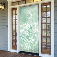 Aloha Hawaii Turtles Floral Door Cover Seafoam Marbles Glaze LT7 - Polynesian Pride