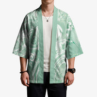 Aloha Hawaii Turtles Floral Kimono Seafoam Marbles Glaze LT7 - Polynesian Pride