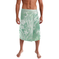 Aloha Hawaii Turtles Floral Lavalava Seafoam Marbles Glaze LT7 Seafoam - Polynesian Pride