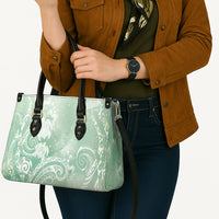 Aloha Hawaii Turtles Floral Leather Bag Seafoam Marbles Glaze LT7 - Polynesian Pride