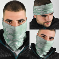 Aloha Hawaii Turtles Floral Neck Gaiter Seafoam Marbles Glaze LT7 - Polynesian Pride