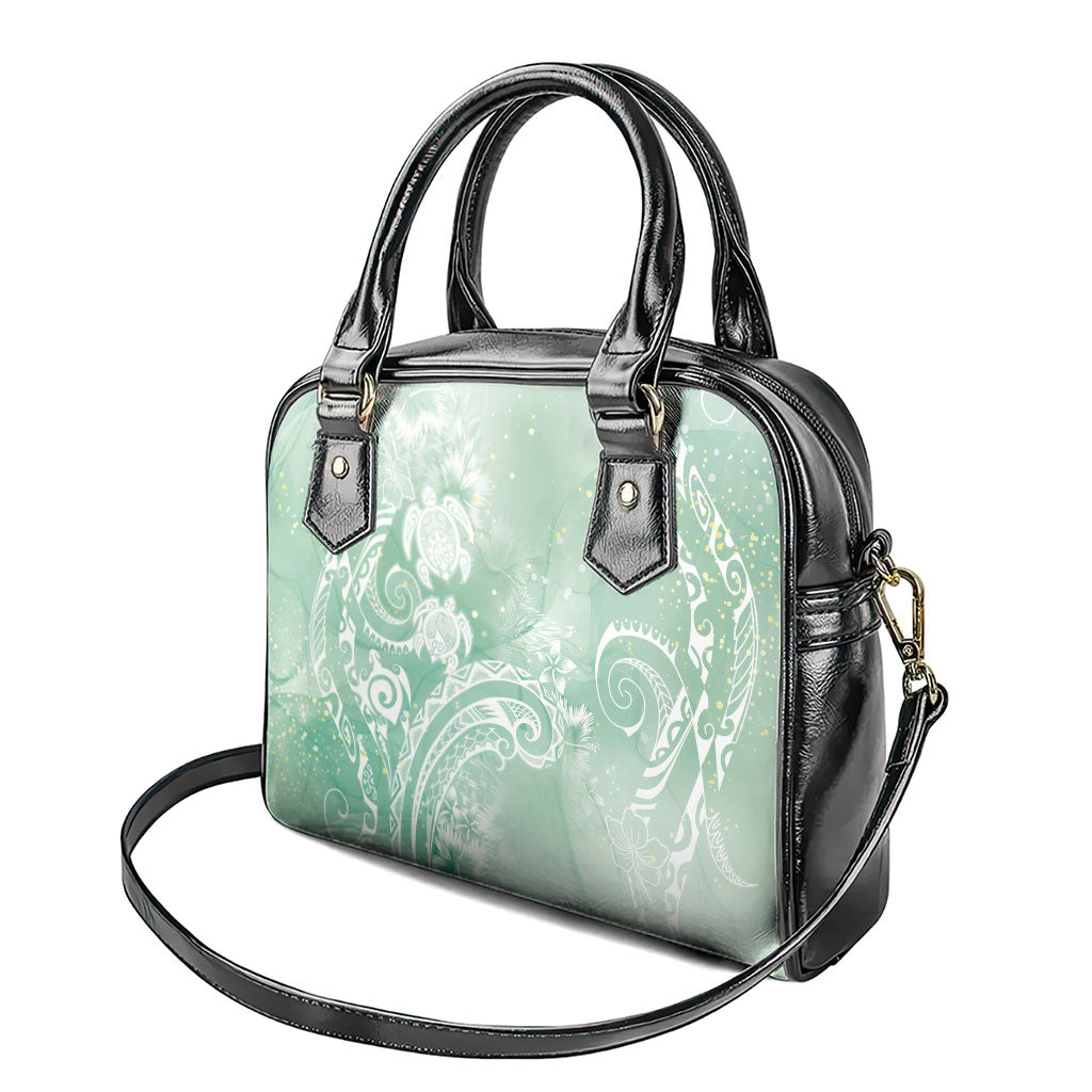 Aloha Hawaii Turtles Floral Shoulder Handbag Seafoam Marbles Glaze LT7 - Polynesian Pride