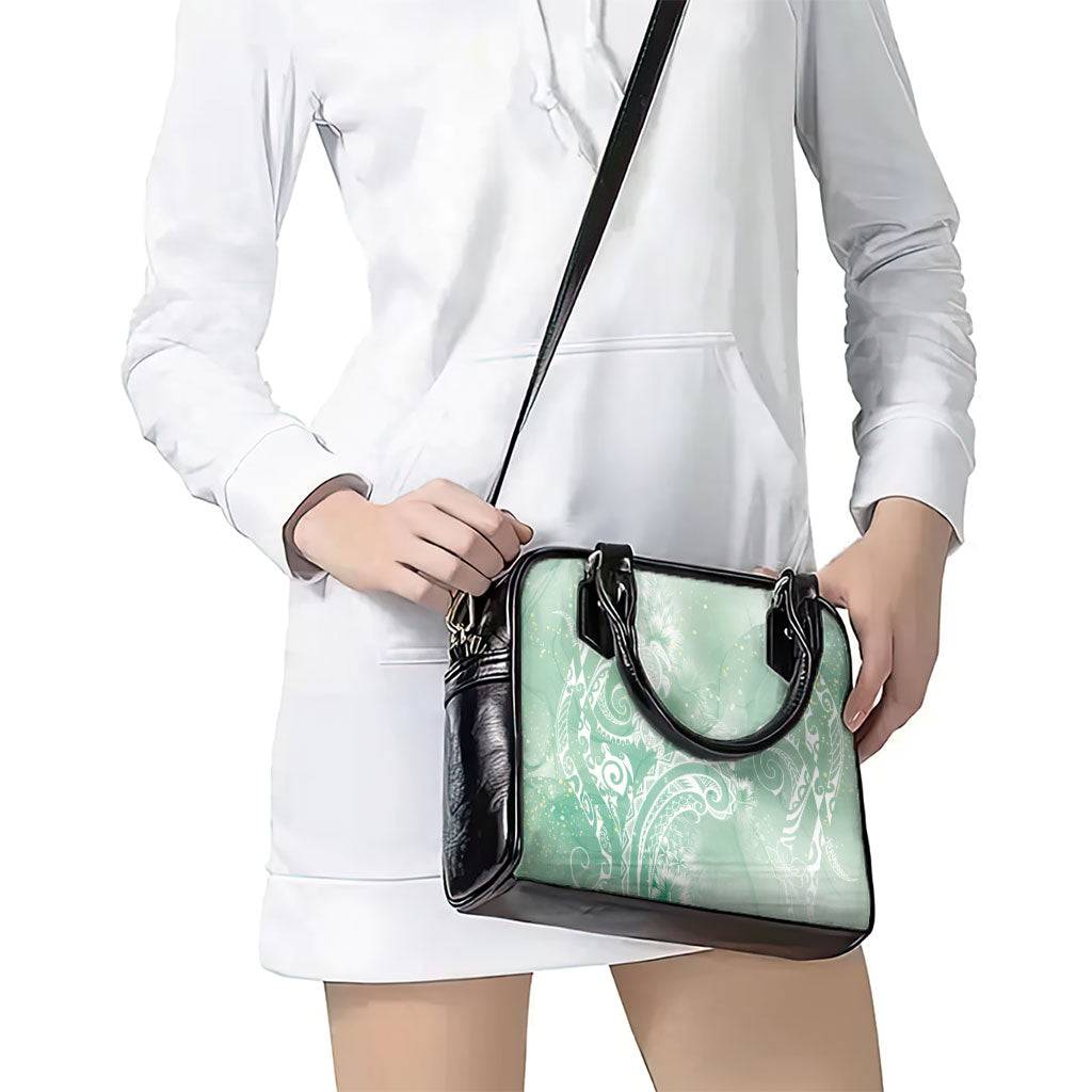 Aloha Hawaii Turtles Floral Shoulder Handbag Seafoam Marbles Glaze LT7 - Polynesian Pride