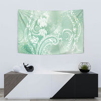 Aloha Hawaii Turtles Floral Tapestry Seafoam Marbles Glaze LT7 - Polynesian Pride