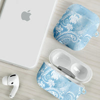 Aloha Hawaii Turtles Floral AirPods Case Aqua Marbles Glaze LT7 - Polynesian Pride