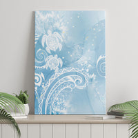 Aloha Hawaii Turtles Floral Canvas Wall Art Aqua Marbles Glaze LT7 - Polynesian Pride