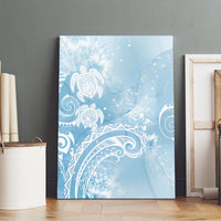 Aloha Hawaii Turtles Floral Canvas Wall Art Aqua Marbles Glaze LT7 - Polynesian Pride
