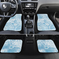 Aloha Hawaii Turtles Floral Car Mats Aqua Marbles Glaze LT7 Set 4pcs Aqua - Polynesian Pride