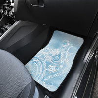 Aloha Hawaii Turtles Floral Car Mats Aqua Marbles Glaze LT7 - Polynesian Pride