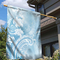 Aloha Hawaii Turtles Floral Garden Flag Aqua Marbles Glaze LT7 - Polynesian Pride