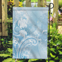 Aloha Hawaii Turtles Floral Garden Flag Aqua Marbles Glaze LT7 Garden Flag Aqua - Polynesian Pride