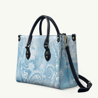 Aloha Hawaii Turtles Floral Leather Bag Aqua Marbles Glaze LT7 Aqua - Polynesian Pride