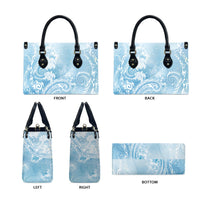 Aloha Hawaii Turtles Floral Leather Bag Aqua Marbles Glaze LT7 - Polynesian Pride