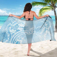 Aloha Hawaii Turtles Floral Sarong Aqua Marbles Glaze LT7 - Polynesian Pride