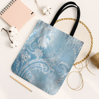 Aloha Hawaii Turtles Floral Tote Bag Aqua Marbles Glaze LT7 Black Strap One Size Aqua - Polynesian Pride