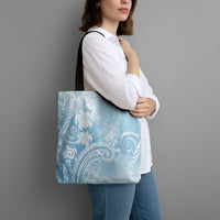 Aloha Hawaii Turtles Floral Tote Bag Aqua Marbles Glaze LT7 - Polynesian Pride
