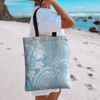 Aloha Hawaii Turtles Floral Tote Bag Aqua Marbles Glaze LT7 - Polynesian Pride