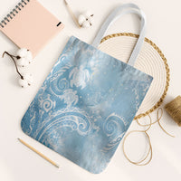 Aloha Hawaii Turtles Floral Tote Bag Aqua Marbles Glaze LT7 White Strap One Size Aqua - Polynesian Pride
