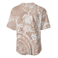 Aloha Hawaii Turtles Floral Baseball Jersey Taupe Marbles Glaze LT7 - Polynesian Pride