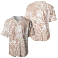Aloha Hawaii Turtles Floral Baseball Jersey Taupe Marbles Glaze LT7 - Polynesian Pride