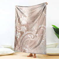 Aloha Hawaii Turtles Floral Blanket Taupe Marbles Glaze LT7 - Polynesian Pride