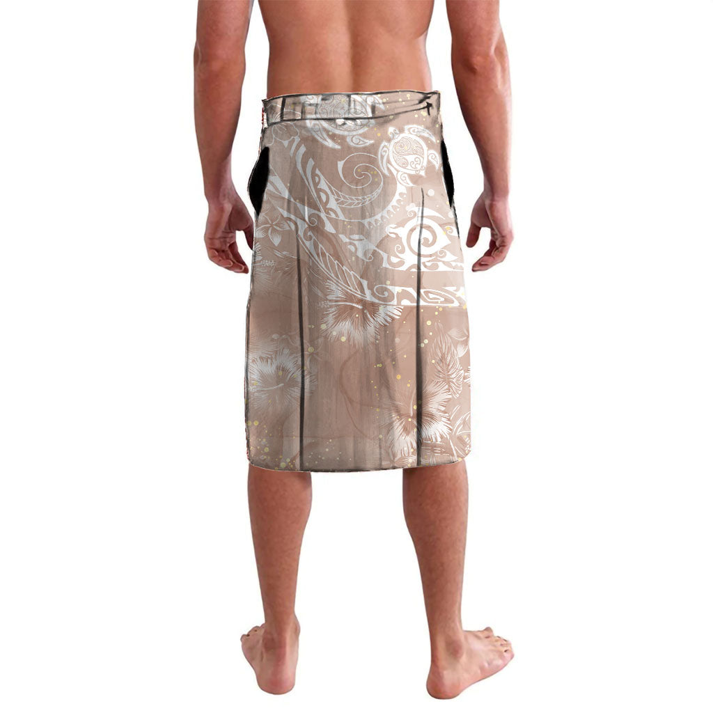 Aloha Hawaii Turtles Floral Lavalava Taupe Marbles Glaze LT7 - Polynesian Pride