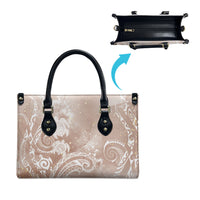 Aloha Hawaii Turtles Floral Leather Bag Taupe Marbles Glaze LT7 - Polynesian Pride