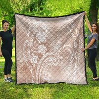 Aloha Hawaii Turtles Floral Quilt Taupe Marbles Glaze LT7 - Polynesian Pride