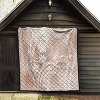 Aloha Hawaii Turtles Floral Quilt Taupe Marbles Glaze LT7 - Polynesian Pride