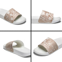 Aloha Hawaii Turtles Floral Slide Sandals Taupe Marbles Glaze LT7 - Polynesian Pride