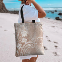 Aloha Hawaii Turtles Floral Tote Bag Taupe Marbles Glaze LT7 - Polynesian Pride