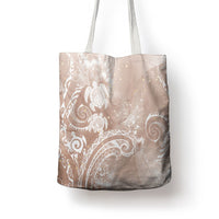 Aloha Hawaii Turtles Floral Tote Bag Taupe Marbles Glaze LT7 - Polynesian Pride