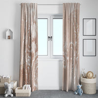 Aloha Hawaii Turtles Floral Window Curtain Taupe Marbles Glaze LT7 - Polynesian Pride