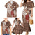 Tahiti Islands Polynesian Plumeria Family Matching Mermaid Dress and Hawaiian Shirt Tahitian Vahine 'Ote'a - Beige