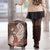 Tahiti Islands Polynesian Plumeria Luggage Cover Tahitian Vahine 'Ote'a - Beige