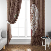 Tahiti Islands Polynesian Plumeria Window Curtain Tahitian Vahine 'Ote'a - Beige LT7 - Polynesian Pride
