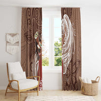 Tahiti Islands Polynesian Plumeria Window Curtain Tahitian Vahine 'Ote'a - Beige LT7 - Polynesian Pride