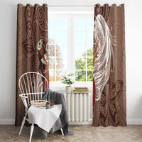 Tahiti Islands Polynesian Plumeria Window Curtain Tahitian Vahine 'Ote'a - Beige LT7 - Polynesian Pride