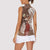 Tahiti Islands Polynesian Plumeria Women Sleeveless Polo Shirt Tahitian Vahine 'Ote'a - Beige