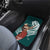 Tahiti Islands Polynesian Plumeria Car Mats Tahitian Vahine 'Ote'a - Teal