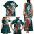 Tahiti Islands Polynesian Plumeria Family Matching Tank Maxi Dress and Hawaiian Shirt Tahitian Vahine 'Ote'a - Teal