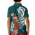 Tahiti Islands Polynesian Plumeria Kid Polo Shirt Tahitian Vahine 'Ote'a - Teal